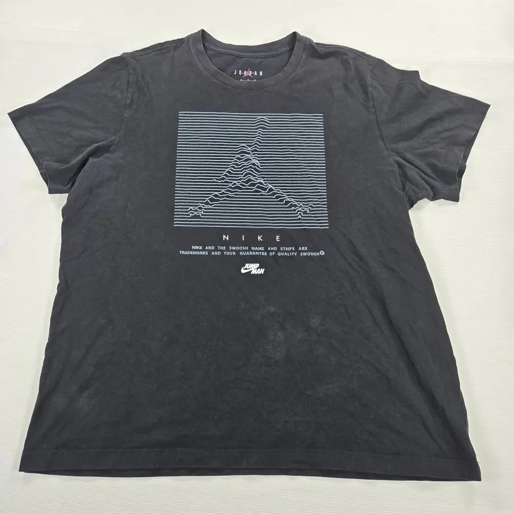 Nike Air Jordan Graphic Black Short Sleeve T-Shirt Men's Size XL